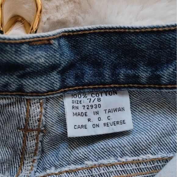 Vintage 90's D'Mode Classix Denim Skirt with Fringe - Picture 14 of 16